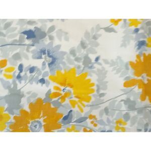 Set of 4 Nicole Miller Floral & Blue Stripe Placemats 19x14 Cottage Yellow Blue